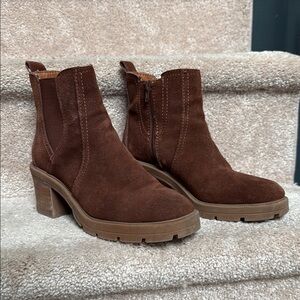 Brown Suede Ankle Boots